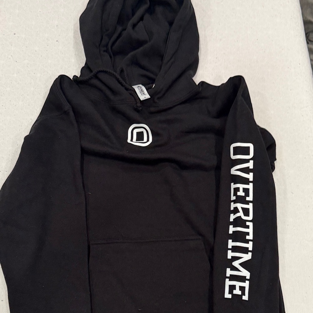 Overtime Black Hoodie for Men Small
